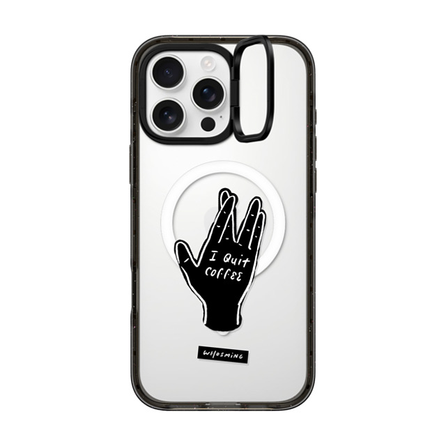 WHOSMiNG x CASETiFY iPhone 16 Pro Max Case Minimalism,Monochrome Black インパクトリングスタンドケース MagSafe対応 QUIT COFFEE Mother's Day WHOSMiNG x CASETiFY iPhone 16 Pro Max Case Minimalism,Monochrome Black インパクトリングスタンドケース MagSafe対応 QUIT COFFEE Mother's Day