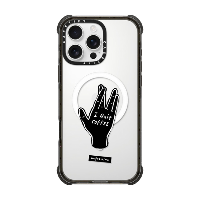 WHOSMiNG x CASETiFY iPhone 16 Pro Max Case Minimalism,Monochrome Black ウルトラ インパクトケース MagSafe 対応 QUIT COFFEE Back to School WHOSMiNG x CASETiFY iPhone 16 Pro Max Case Minimalism,Monochrome Black ウルトラ インパクトケース MagSafe 対応 QUIT COFFEE Back to School