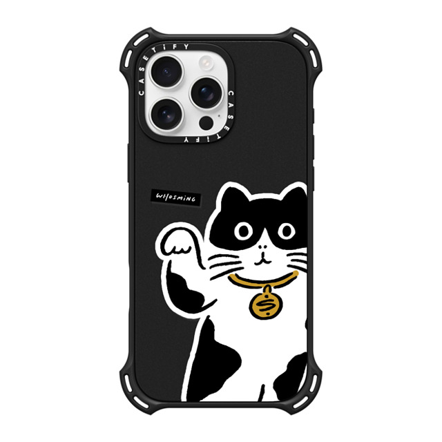 WHOSMiNG x CASETiFY iPhone 16 Pro Max Case Matte Black バウンスケース MANEKI-NEKO WHOSMiNG x CASETiFY iPhone 16 Pro Max Case Matte Black バウンスケース MANEKI-NEKO