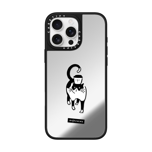 WHOSMiNG x CASETiFY iPhone 16 Pro Max Case Cat,Animal Silver on Black ミラーケース MagSafe対応 WHOSMiNG - COFFEE CAT Mother's Day WHOSMiNG x CASETiFY iPhone 16 Pro Max Case Cat,Animal Silver on Black ミラーケース MagSafe対応 WHOSMiNG - COFFEE CAT Mother's Day