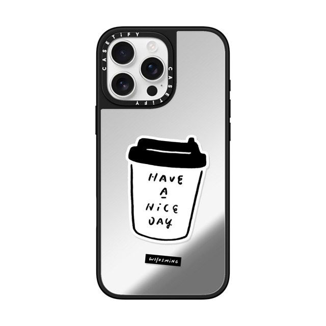 WHOSMiNG x CASETiFY iPhone 16 Pro Max Case Line Art,Minimalism Silver on Black ミラーケース MagSafe対応 WHOSMiNG - NICE DAY Father's Day WHOSMiNG x CASETiFY iPhone 16 Pro Max Case Line Art,Minimalism Silver on Black ミラーケース MagSafe対応 WHOSMiNG - NICE DAY Father's Day