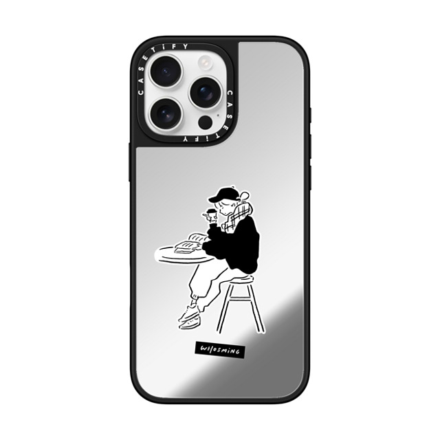 WHOSMiNG x CASETiFY iPhone 16 Pro Max ケース Silver on Black ミラーケース MagSafe対応 RELAXED