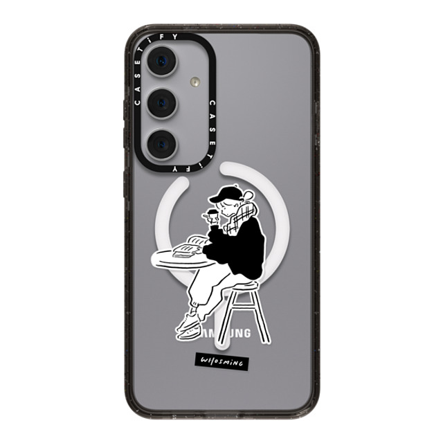 WHOSMiNG x CASETiFY Galaxy S24+ �P�[�X Chrome,Minimalism �u���b�N �}�O�l�b�g�� �C���p�N�g�P�[�X RELAXED