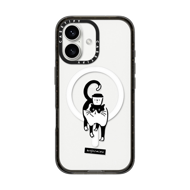 WHOSMiNG x CASETiFY iPhone 16 ケース Cat,Animal ブラック インパクトケース MagSafe対応 WHOSMiNG - COFFEE CAT Father's Day WHOSMiNG x CASETiFY iPhone 16 ケース Cat,Animal ブラック インパクトケース MagSafe対応 WHOSMiNG - COFFEE CAT Father's Day