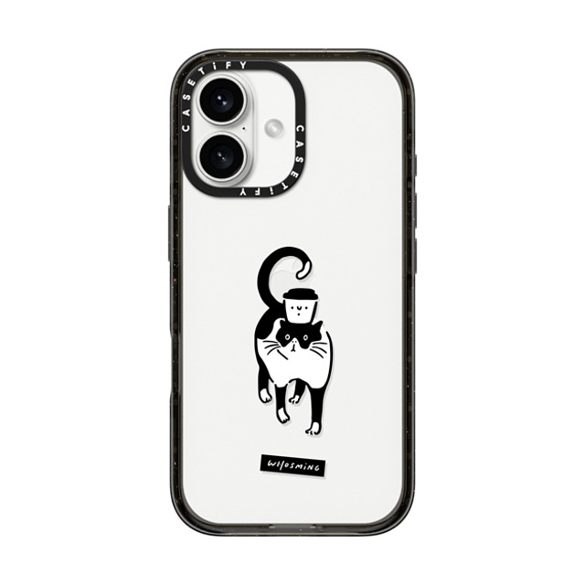 WHOSMiNG x CASETiFY iPhone 16 Case Cat,Animal ブラック インパクトケース WHOSMiNG - COFFEE CAT Mother's Day WHOSMiNG x CASETiFY iPhone 16 Case Cat,Animal ブラック インパクトケース WHOSMiNG - COFFEE CAT Mother's Day
