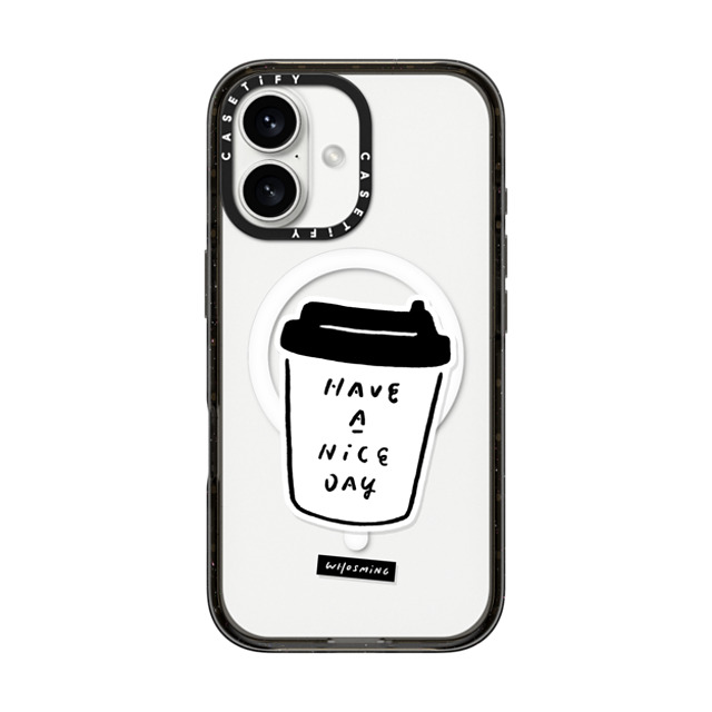 WHOSMiNG x CASETiFY iPhone 16 ケース Line Art,Minimalism ブラック インパクトケース MagSafe対応 WHOSMiNG - NICE DAY Father's Day WHOSMiNG x CASETiFY iPhone 16 ケース Line Art,Minimalism ブラック インパクトケース MagSafe対応 WHOSMiNG - NICE DAY Father's Day
