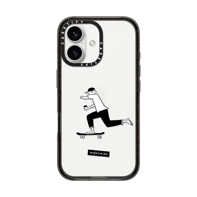WHOSMiNG x CASETiFY iPhone 16 ケース Line Art,Minimalism ブラック インパクトケース WHOSMiNG - SKATEBOARDER Father's Day WHOSMiNG x CASETiFY iPhone 16 ケース Line Art,Minimalism ブラック インパクトケース WHOSMiNG - SKATEBOARDER Father's Day