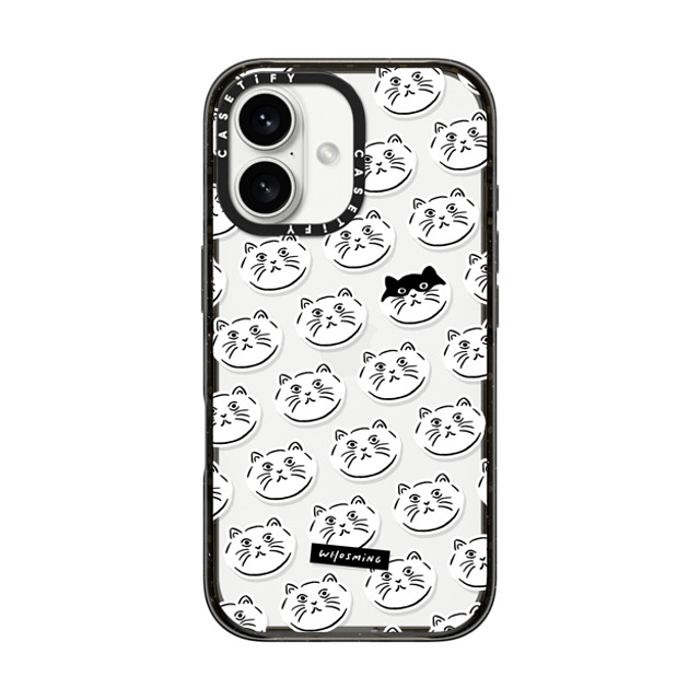 WHOSMiNG x CASETiFY iPhone 16 Case Sticker,Animal Black インパクトケース HEADS OF CATS Mother's Day WHOSMiNG x CASETiFY iPhone 16 Case Sticker,Animal Black インパクトケース HEADS OF CATS Mother's Day