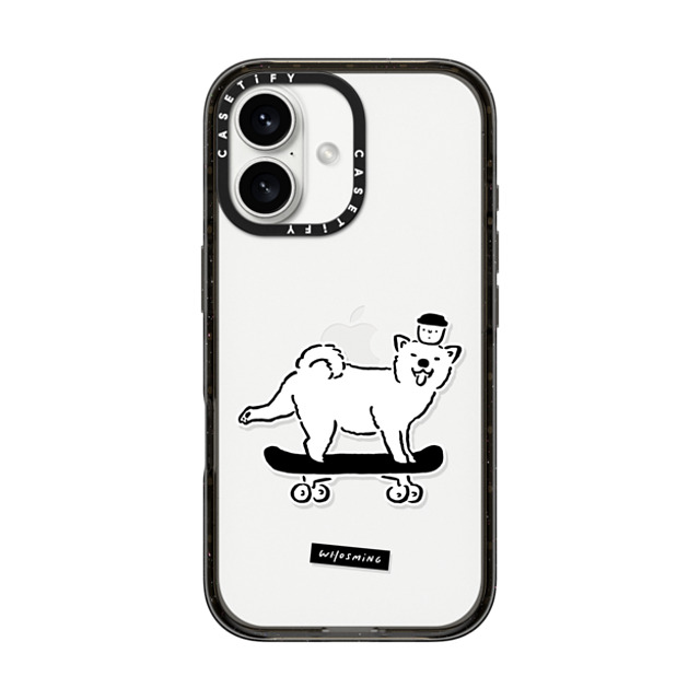 WHOSMiNG x CASETiFY iPhone 16 ケース ブラック インパクトケース SKATER DOG