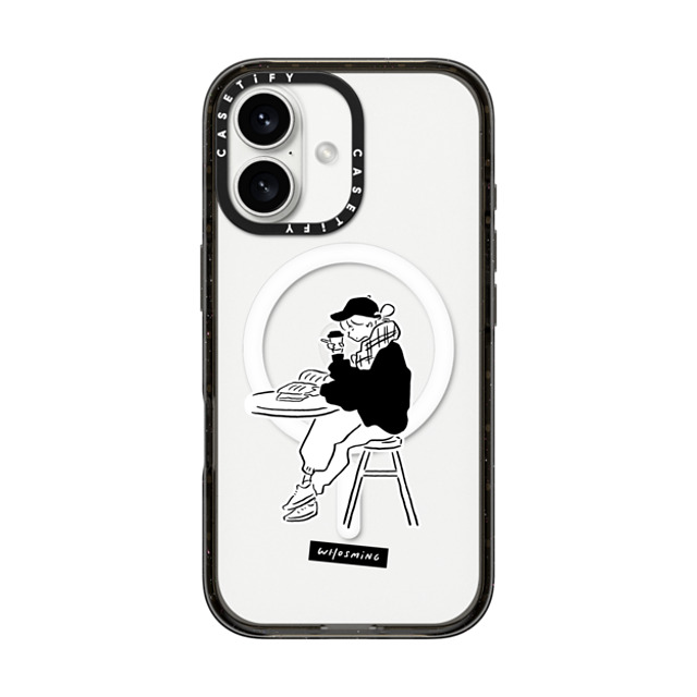 WHOSMiNG x CASETiFY iPhone 16 ケース ブラック インパクトケース MagSafe対応 RELAXED