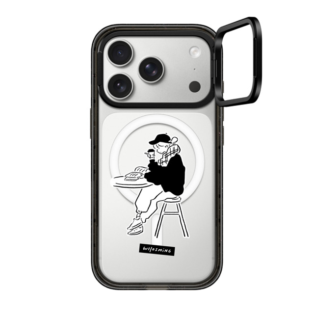 WHOSMiNG x CASETiFY iPhone 17 Pro Case Chrome,Minimalism Black CpNgOX^hP[X MagSafeΉ RELAXED