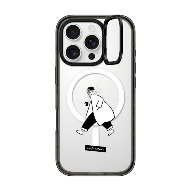 WHOSMiNG x CASETiFY iPhone 16 Pro ケース ブラック インパクトリングスタンドケース MagSafe対応 WHOSMiNG - TRAVELER