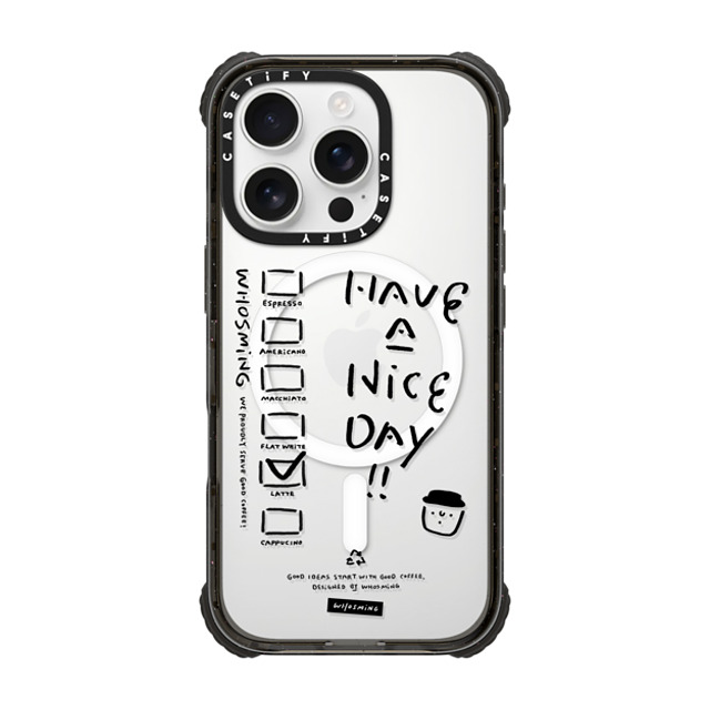 WHOSMiNG x CASETiFY iPhone 16 Pro Case Coffee,Line Art Black ウルトラ インパクトケース MagSafe 対応 WHOSMiNG - COFFEE CUP Father's Day WHOSMiNG x CASETiFY iPhone 16 Pro Case Coffee,Line Art Black ウルトラ インパクトケース MagSafe 対応 WHOSMiNG - COFFEE CUP Father's Day