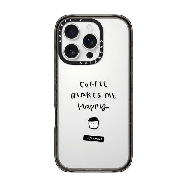 WHOSMiNG x CASETiFY iPhone 16 Pro ケース ブラック インパクトケース WHOSMiNG - HAPPY