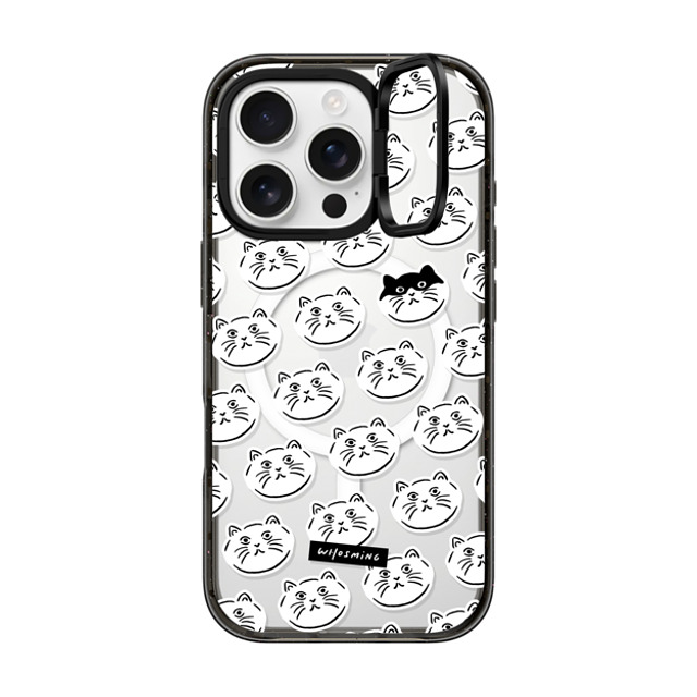 WHOSMiNG x CASETiFY iPhone 16 Pro ケース Sticker,Animal ブラック インパクトリングスタンドケース MagSafe対応 HEADS OF CATS Father's Day WHOSMiNG x CASETiFY iPhone 16 Pro ケース Sticker,Animal ブラック インパクトリングスタンドケース MagSafe対応 HEADS OF CATS Father's Day