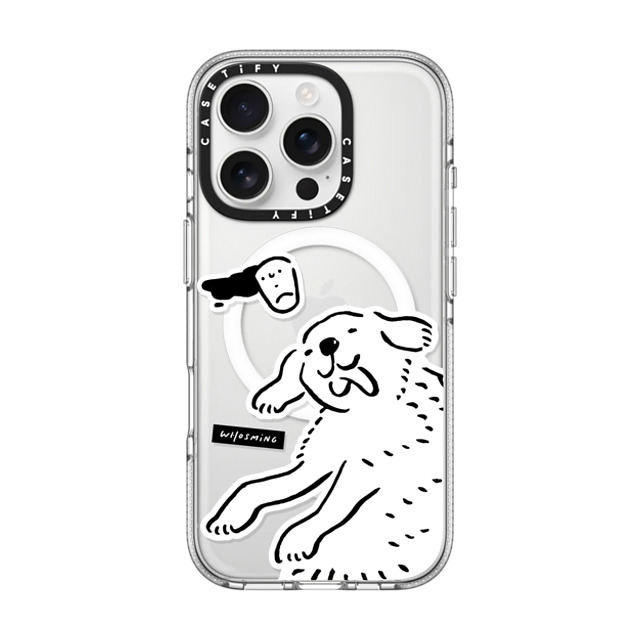 WHOSMiNG x CASETiFY iPhone 16 Pro ケース クリア クリア ケース MagSafe対応 HAPPY DOG