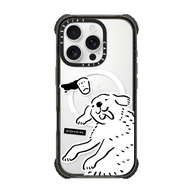 WHOSMiNG x CASETiFY iPhone 16 Pro Case Dog,Animal Black ウルトラ インパクトケース MagSafe 対応 HAPPY DOG Father's Day WHOSMiNG x CASETiFY iPhone 16 Pro Case Dog,Animal Black ウルトラ インパクトケース MagSafe 対応 HAPPY DOG Father's Day