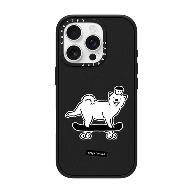 WHOSMiNG x CASETiFY iPhone 16 Pro ケース マットブラック インパクトケース SKATER DOG