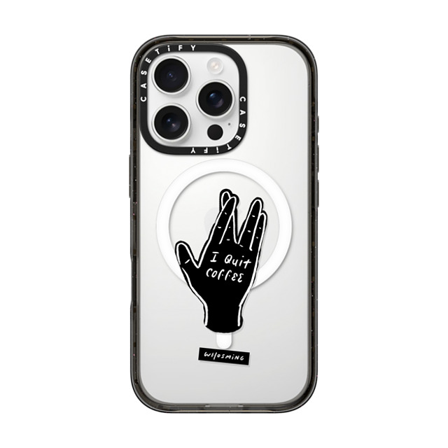 WHOSMiNG x CASETiFY iPhone 16 Pro Case Minimalism,Monochrome Black Impact Case MagSafe Compatible QUIT COFFEE Father's Day WHOSMiNG x CASETiFY iPhone 16 Pro Case Minimalism,Monochrome Black Impact Case MagSafe Compatible QUIT COFFEE Father's Day