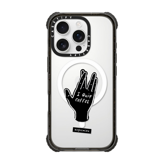 WHOSMiNG x CASETiFY iPhone 16 Pro Case Minimalism,Monochrome Black ウルトラ インパクトケース MagSafe 対応 QUIT COFFEE Father's Day WHOSMiNG x CASETiFY iPhone 16 Pro Case Minimalism,Monochrome Black ウルトラ インパクトケース MagSafe 対応 QUIT COFFEE Father's Day