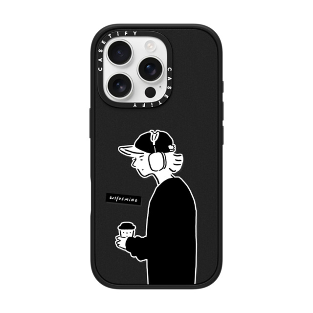 WHOSMiNG x CASETiFY iPhone 16 Pro ケース マットブラック インパクトケース PEACEFUL