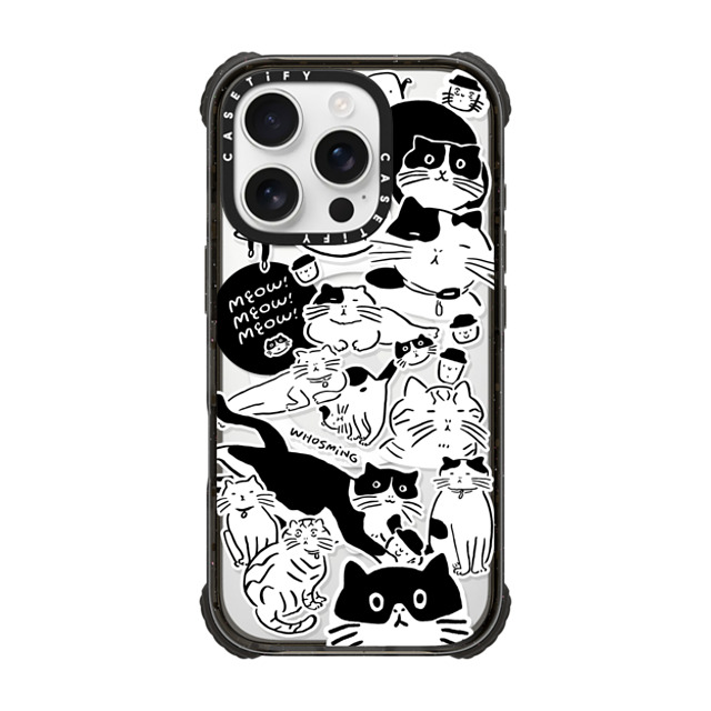 WHOSMiNG x CASETiFY iPhone 16 Pro Case Minimalism,Monochrome Black ウルトラ インパクトケース MagSafe 対応 MEOW! MEOW! MEOW! Father's Day WHOSMiNG x CASETiFY iPhone 16 Pro Case Minimalism,Monochrome Black ウルトラ インパクトケース MagSafe 対応 MEOW! MEOW! MEOW! Father's Day