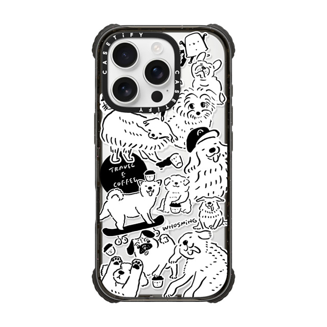 WHOSMiNG x CASETiFY iPhone 16 Pro Case Black ウルトラ インパクトケース MagSafe 対応 DOG STICKERS WHOSMiNG x CASETiFY iPhone 16 Pro Case Black ウルトラ インパクトケース MagSafe 対応 DOG STICKERS