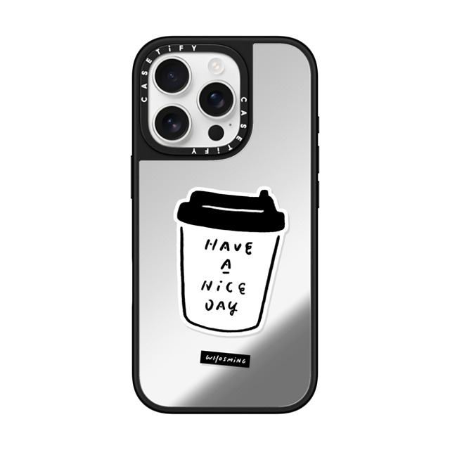 WHOSMiNG x CASETiFY iPhone 16 Pro ケース Line Art,Minimalism Silver on Black ミラーケース MagSafe対応 WHOSMiNG - NICE DAY Father's Day WHOSMiNG x CASETiFY iPhone 16 Pro ケース Line Art,Minimalism Silver on Black ミラーケース MagSafe対応 WHOSMiNG - NICE DAY Father's Day