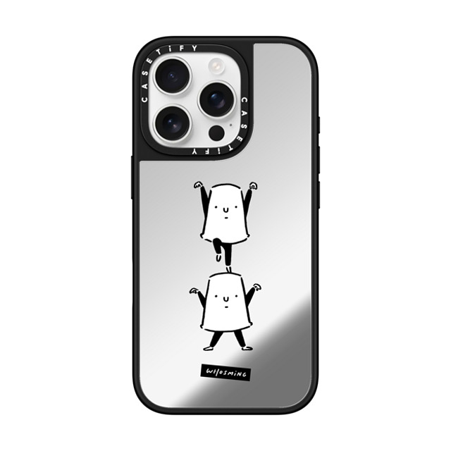 WHOSMiNG x CASETiFY iPhone 16 Pro Case Line Art,Minimalism Silver on Black ミラーケース MagSafe対応 WHOSMiNG - OH YEAH Father's Day WHOSMiNG x CASETiFY iPhone 16 Pro Case Line Art,Minimalism Silver on Black ミラーケース MagSafe対応 WHOSMiNG - OH YEAH Father's Day
