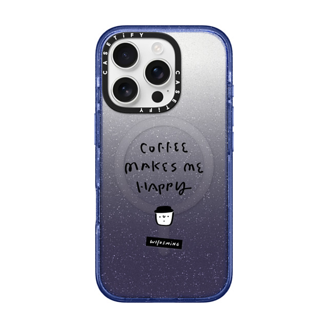 WHOSMiNG x CASETiFY iPhone 16 Pro ケース Glitter Indigo インパクトケース MagSafe対応 WHOSMiNG - HAPPY