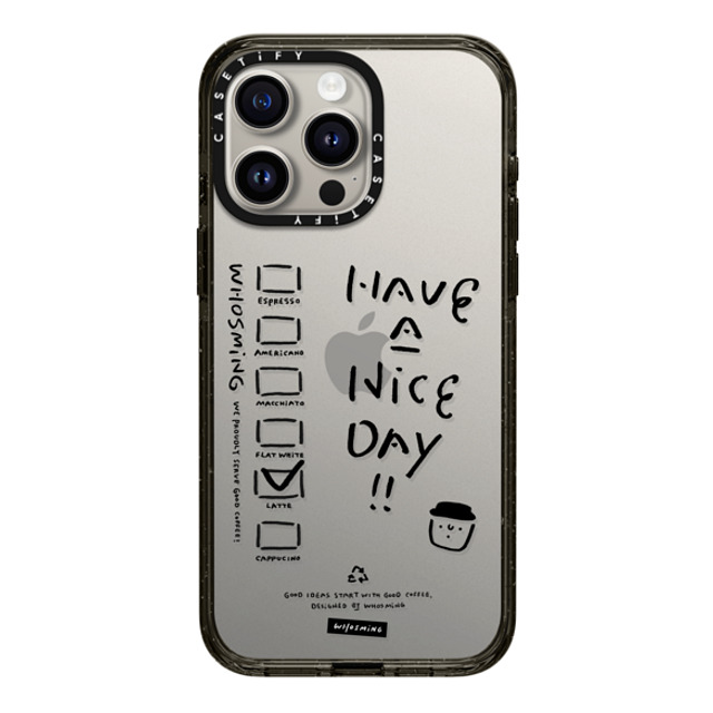 WHOSMiNG x CASETiFY iPhone 15 Pro Max ケース ブラック インパクトケース WHOSMiNG - COFFEE CUP