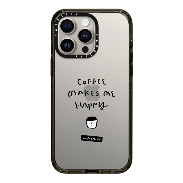 WHOSMiNG x CASETiFY iPhone 15 Pro Max ケース ブラック インパクトケース WHOSMiNG - HAPPY