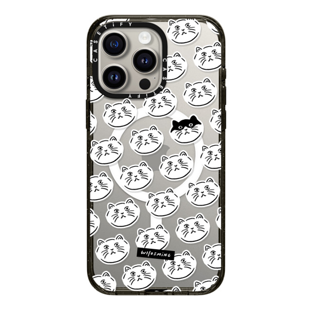 WHOSMiNG x CASETiFY iPhone 15 Pro Max Case Sticker,Animal Black Impact Case MagSafe Compatible HEADS OF CATS Mother's Day WHOSMiNG x CASETiFY iPhone 15 Pro Max Case Sticker,Animal Black Impact Case MagSafe Compatible HEADS OF CATS Mother's Day