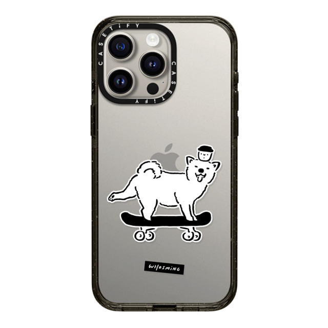 WHOSMiNG x CASETiFY iPhone 15 Pro Max ケース ブラック インパクトケース SKATER DOG