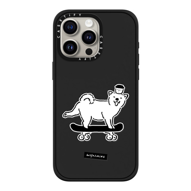 WHOSMiNG x CASETiFY iPhone 15 Pro Max ケース マットブラック インパクトケース MagSafe対応 SKATER DOG