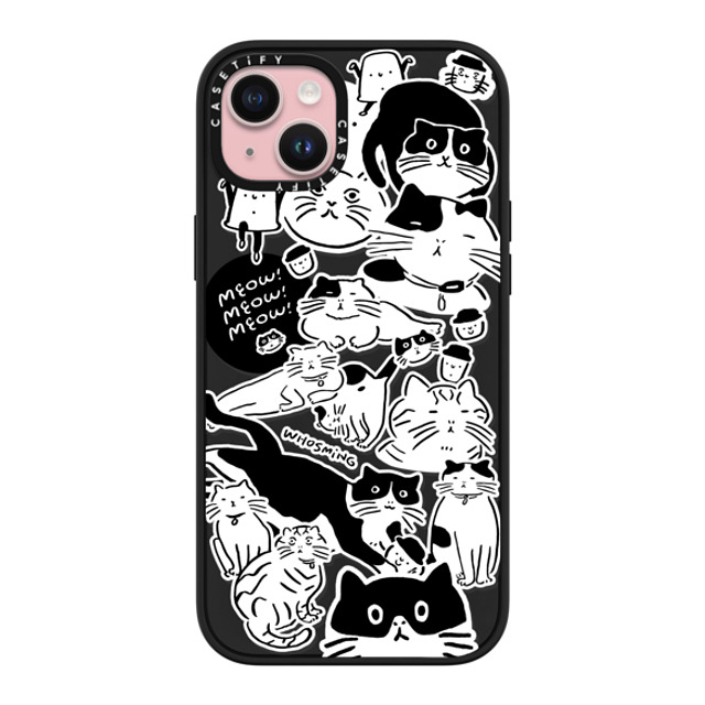 WHOSMiNG x CASETiFY iPhone 15 Plus Case Matte Black Impact Case MEOW! MEOW! MEOW! WHOSMiNG x CASETiFY iPhone 15 Plus Case Matte Black Impact Case MEOW! MEOW! MEOW!