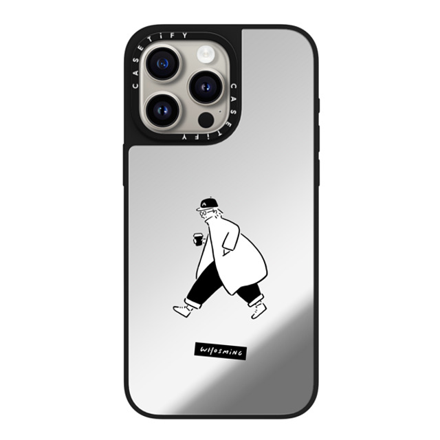 WHOSMiNG x CASETiFY iPhone 15 Pro Max ケース Silver on Black ミラーケース MagSafe対応 WHOSMiNG - TRAVELER