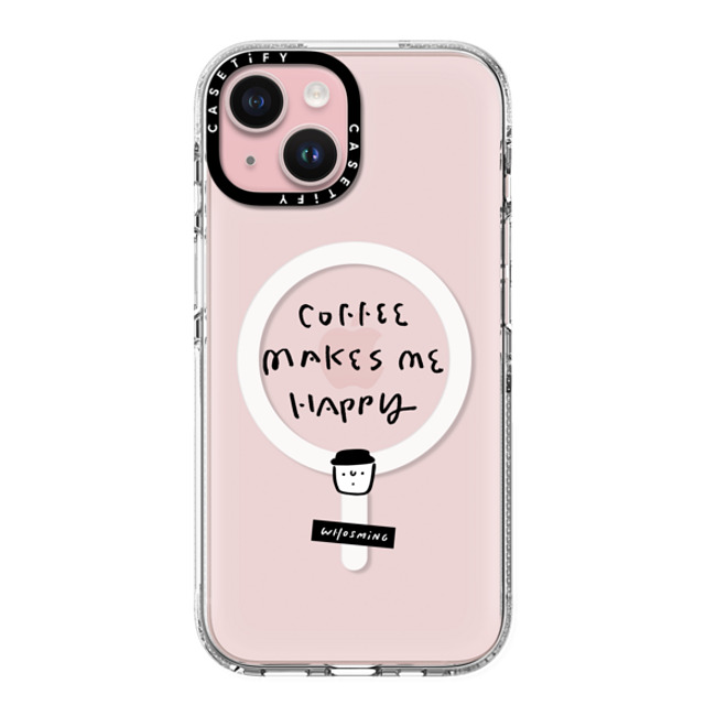 WHOSMiNG x CASETiFY iPhone 15 ケース クリア クリア ケース MagSafe対応 WHOSMiNG - HAPPY