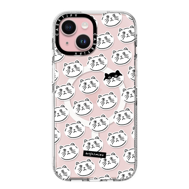 WHOSMiNG x CASETiFY iPhone 15 Case Sticker,Animal Clear Clear Case MagSafe Compatible HEADS OF CATS Mother's Day WHOSMiNG x CASETiFY iPhone 15 Case Sticker,Animal Clear Clear Case MagSafe Compatible HEADS OF CATS Mother's Day