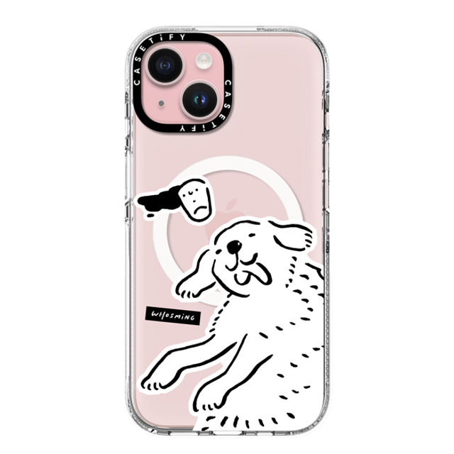 WHOSMiNG x CASETiFY iPhone 15 ケース クリア クリア ケース MagSafe対応 HAPPY DOG