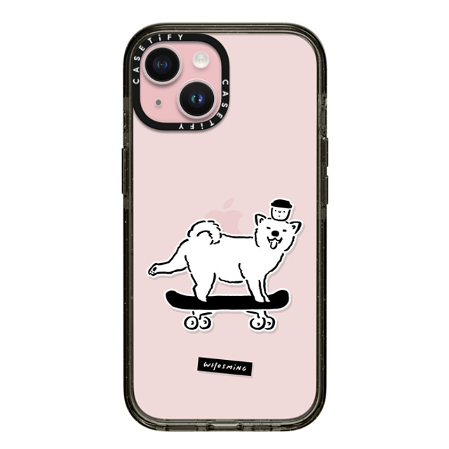 WHOSMiNG x CASETiFY iPhone 15 ケース ブラック インパクトケース SKATER DOG