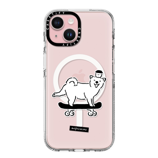 WHOSMiNG x CASETiFY iPhone 15 ケース クリア クリア ケース MagSafe対応 SKATER DOG