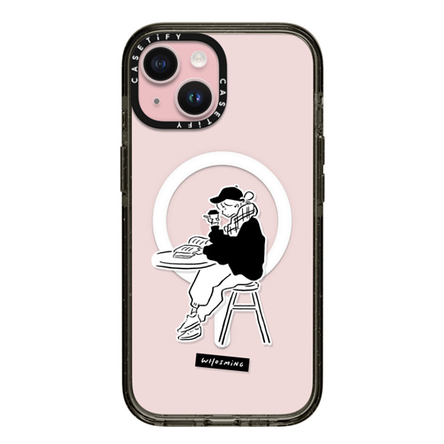 WHOSMiNG x CASETiFY iPhone 15 Case Minimalism,Monochrome Black Impact Case MagSafe Compatible RELAXED Back to School WHOSMiNG x CASETiFY iPhone 15 Case Minimalism,Monochrome Black Impact Case MagSafe Compatible RELAXED Back to School