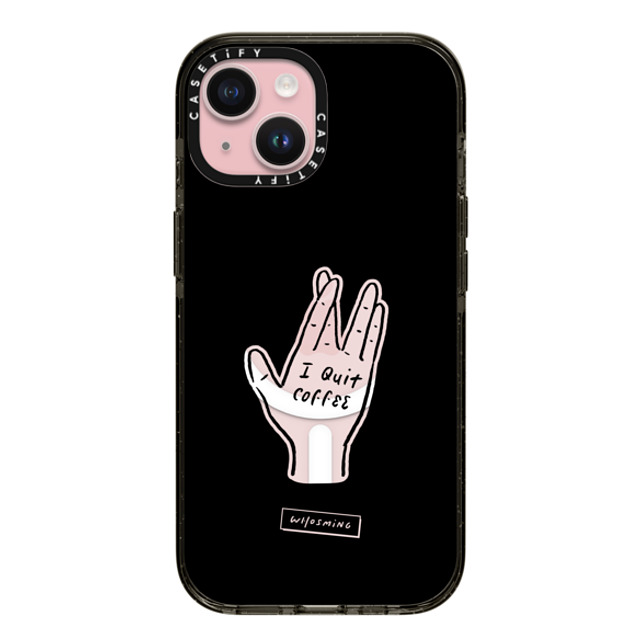 WHOSMiNG x CASETiFY iPhone 15 ケース Coffee,Minimalism ブラック インパクトケース MagSafe対応 QUIT COFFEE Father's Day WHOSMiNG x CASETiFY iPhone 15 ケース Coffee,Minimalism ブラック インパクトケース MagSafe対応 QUIT COFFEE Father's Day