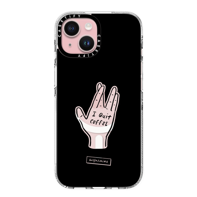 WHOSMiNG x CASETiFY iPhone 15 ケース Coffee,Minimalism クリア クリア ケース MagSafe対応 QUIT COFFEE Father's Day WHOSMiNG x CASETiFY iPhone 15 ケース Coffee,Minimalism クリア クリア ケース MagSafe対応 QUIT COFFEE Father's Day