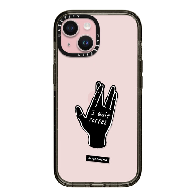 WHOSMiNG x CASETiFY iPhone 15 ケース Minimalism,Monochrome ブラック インパクトケース QUIT COFFEE Mother's Day WHOSMiNG x CASETiFY iPhone 15 ケース Minimalism,Monochrome ブラック インパクトケース QUIT COFFEE Mother's Day