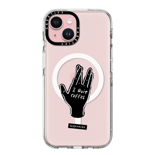 WHOSMiNG x CASETiFY iPhone 15 Case Minimalism,Monochrome Clear Clear Case MagSafe Compatible QUIT COFFEE Father's Day WHOSMiNG x CASETiFY iPhone 15 Case Minimalism,Monochrome Clear Clear Case MagSafe Compatible QUIT COFFEE Father's Day