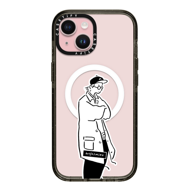 WHOSMiNG x CASETiFY iPhone 15 ケース Sticker,Minimalism ブラック インパクトケース MagSafe対応 CHILLED Father's Day WHOSMiNG x CASETiFY iPhone 15 ケース Sticker,Minimalism ブラック インパクトケース MagSafe対応 CHILLED Father's Day