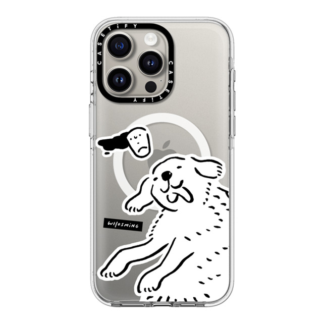 WHOSMiNG x CASETiFY iPhone 15 Pro Max ケース クリア クリア ケース MagSafe対応 HAPPY DOG