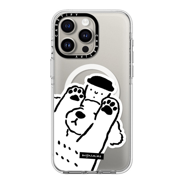 WHOSMiNG x CASETiFY iPhone 15 Pro Max ケース クリア クリア ケース MagSafe対応 DOG LOVES COFFEE